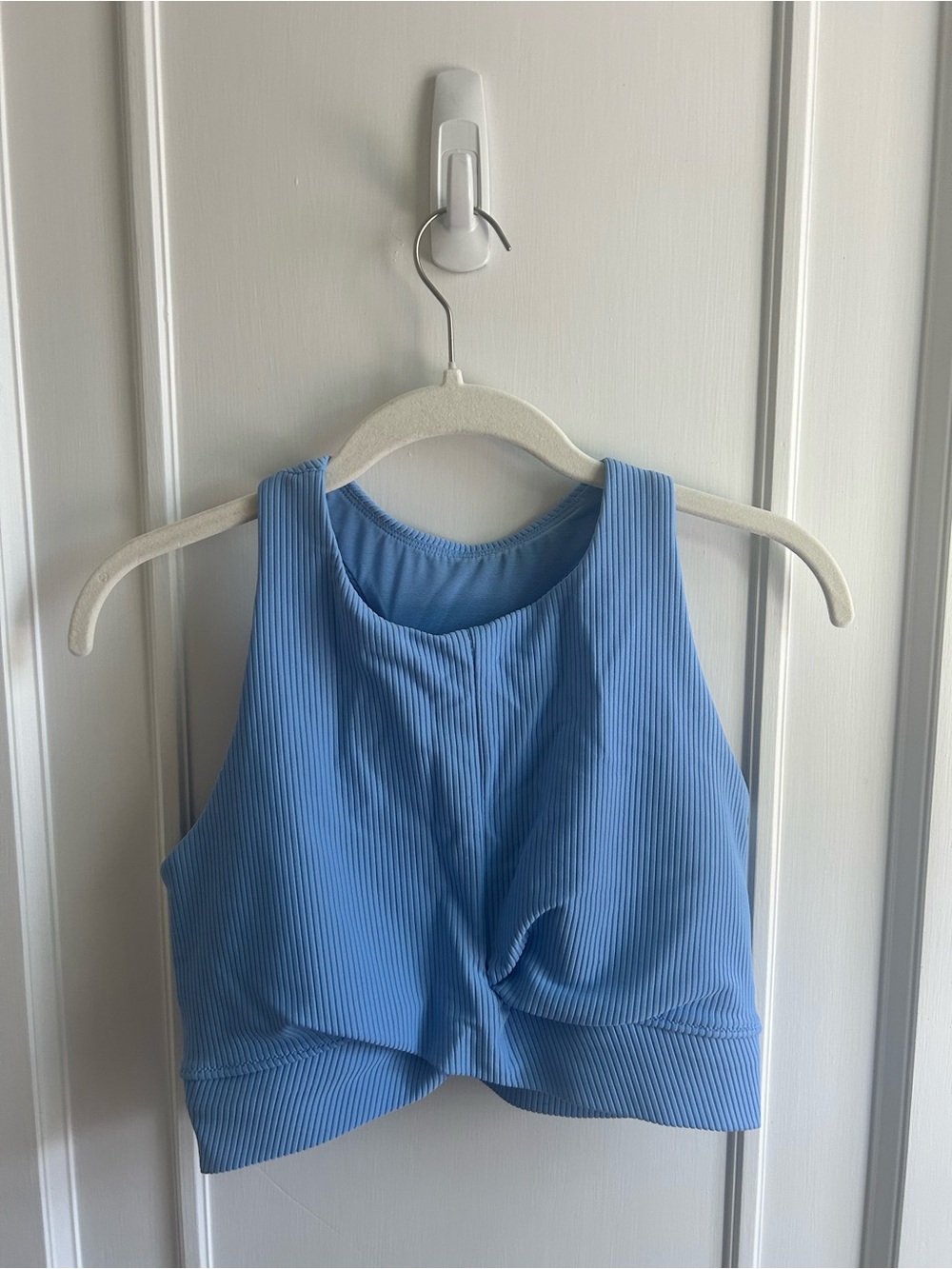 CALIA Blue Ribbed Crop Tank